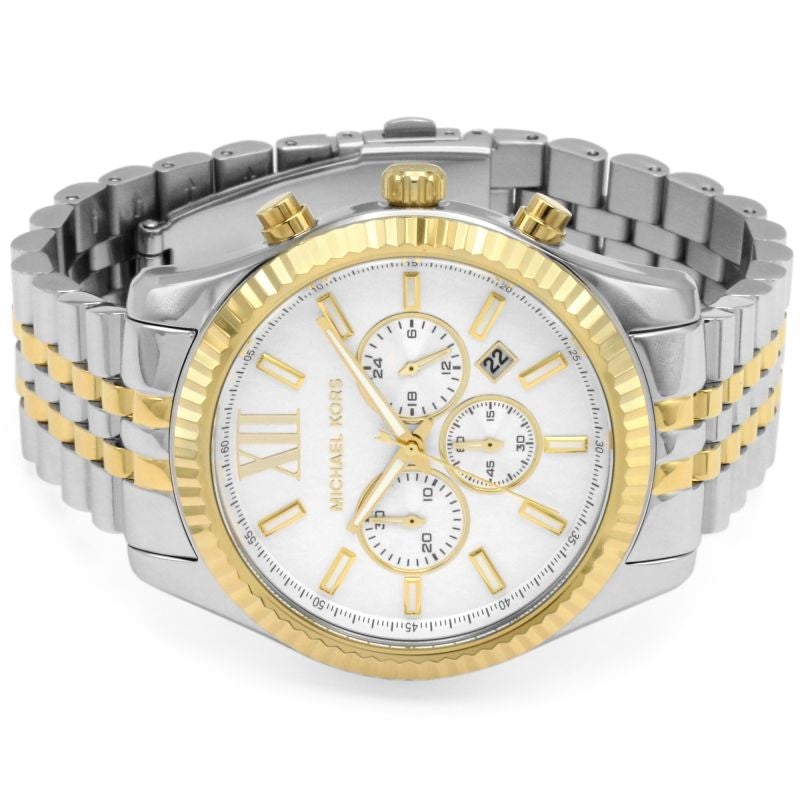Michael Kors Watch Lexington Chronograph Two Tone MK8344 – Watches &  Crystals