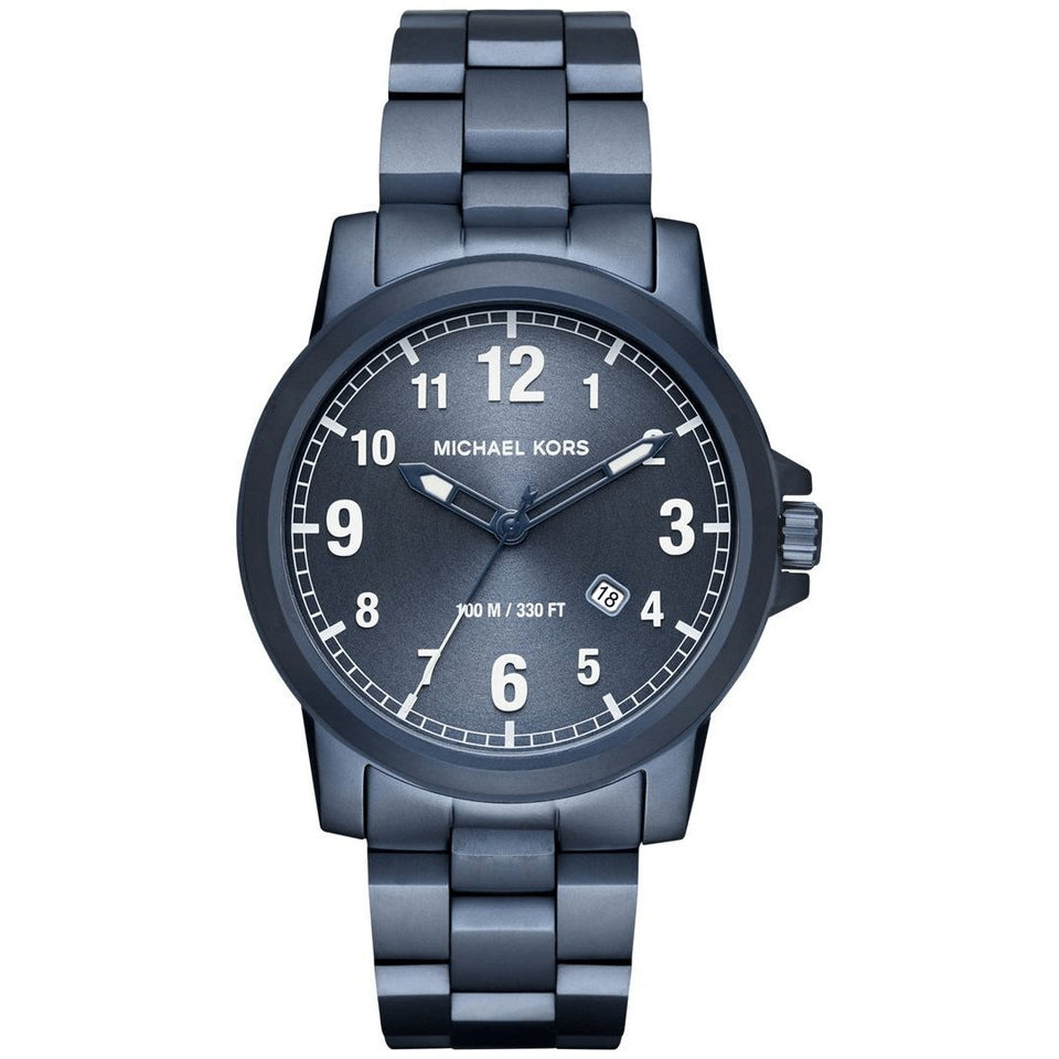 Michael Kors Maci Blue Leather Watch  Odellk