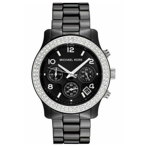 Michael Kors Watch Runway Chronograph Black Ceramic MK5190 - Watches & Crystals