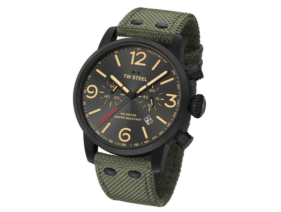 TW Steel Watch Maverick Chronograph Khaki MS124