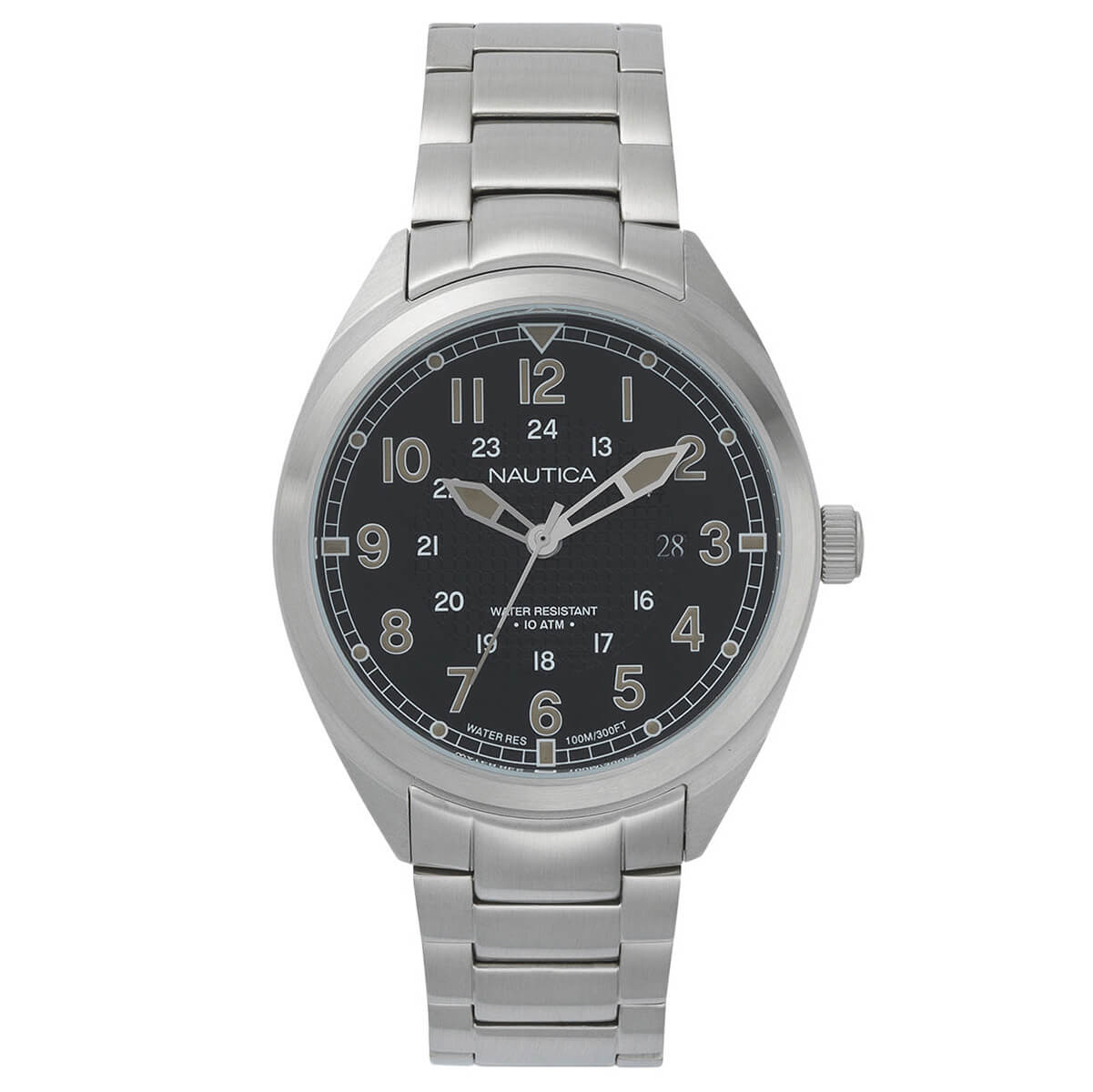 Nautica Men's Watch Battery Park Silver NAPBTP005 - Watches & Crystals