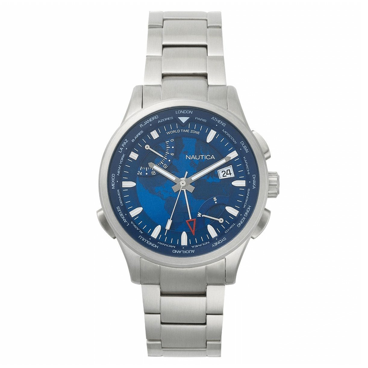 Nautica Men's Watch Chronograph Shanghai Silver NAPSHG003 - Watches & Crystals