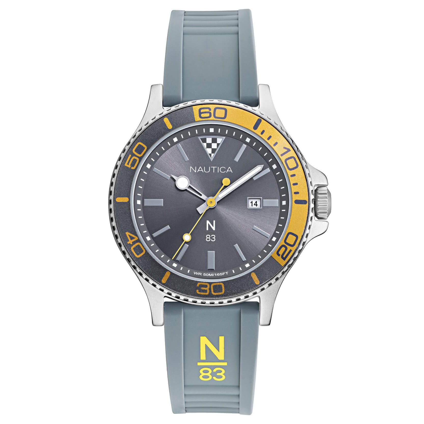 Nautica Men's Watch N-83 Accra Beach Grey Yellow NAPABS021 - Watches & Crystals