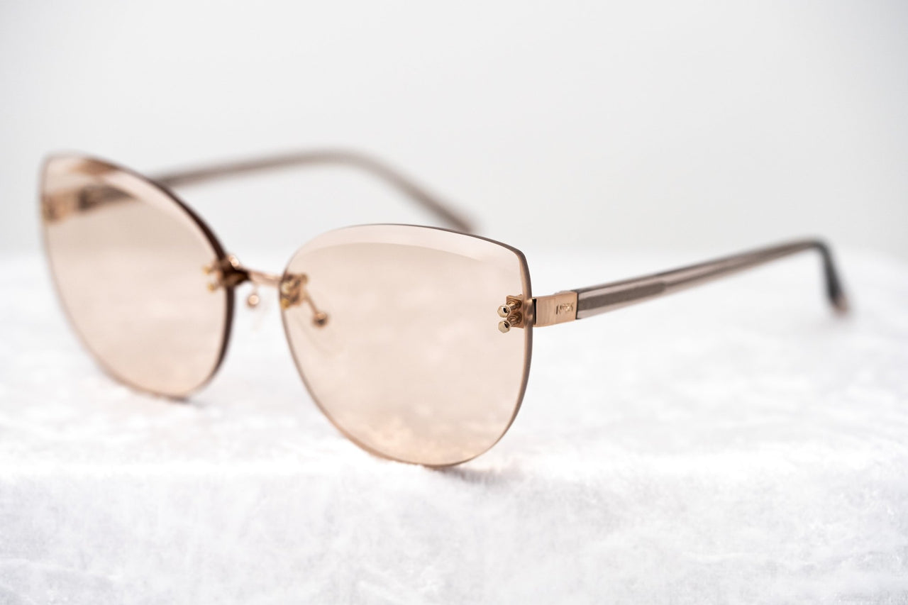 NO 21 Sunglasses Cat Eye Clear Acetate and Rose Gold with CAT1 Peach Lenses - N21S15C5SUN - Watches & Crystals