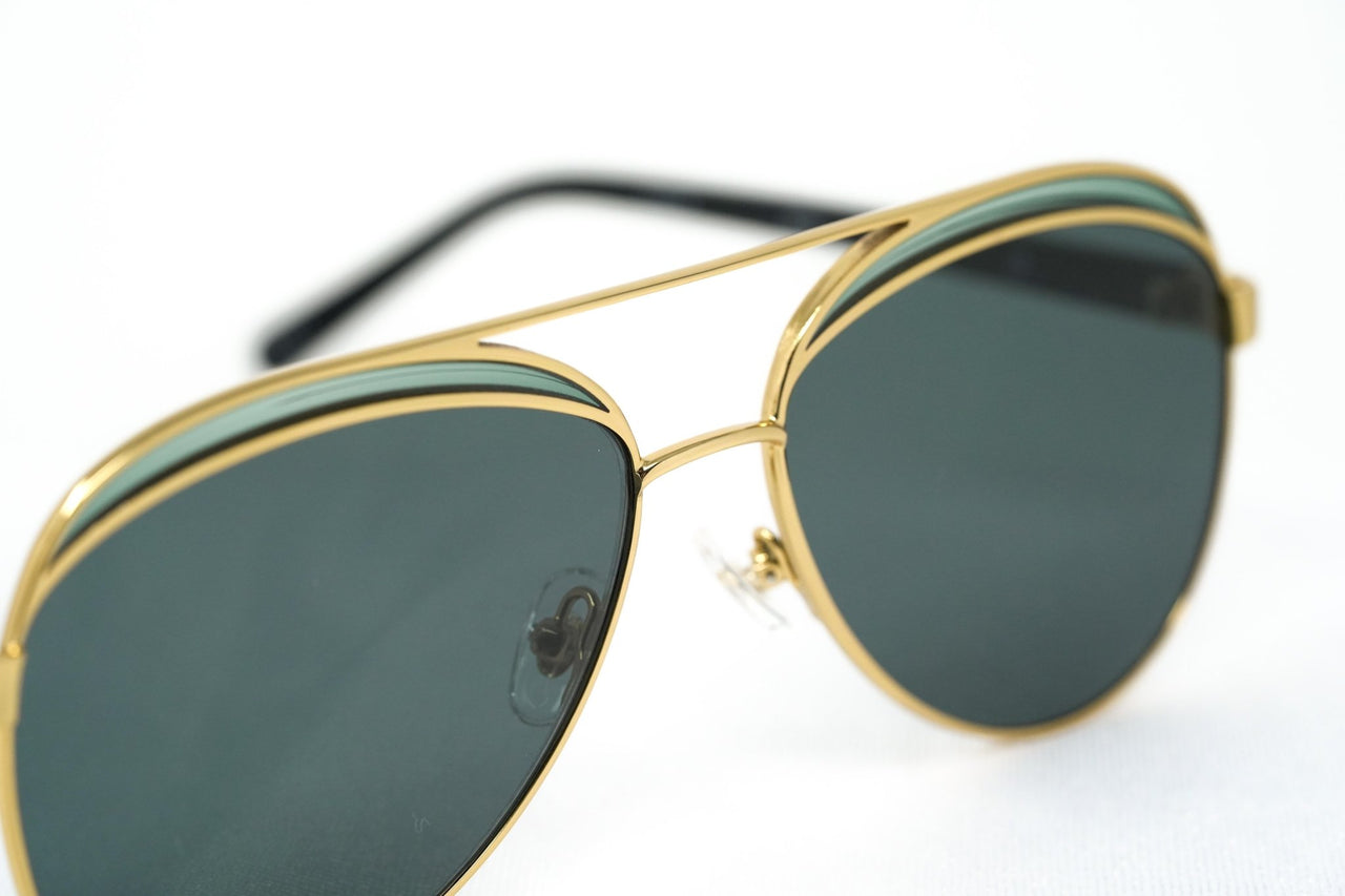 NO 21 Sunglasses Gold and Green - Watches & Crystals