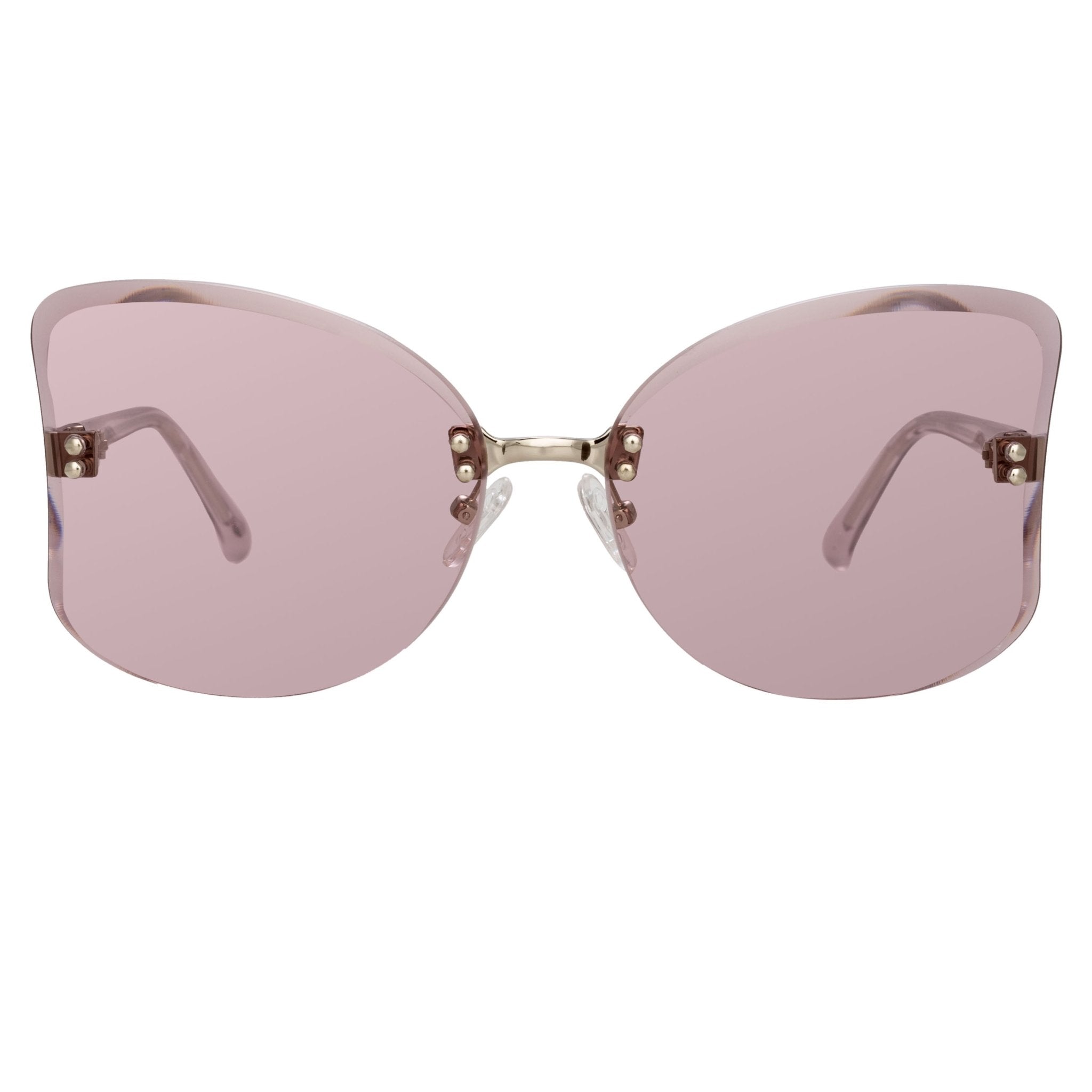 NO 21 Sunglasses Women's Oversized Silver with CAT1 Lilac Lenses - N21S13C6SUN - Watches & Crystals