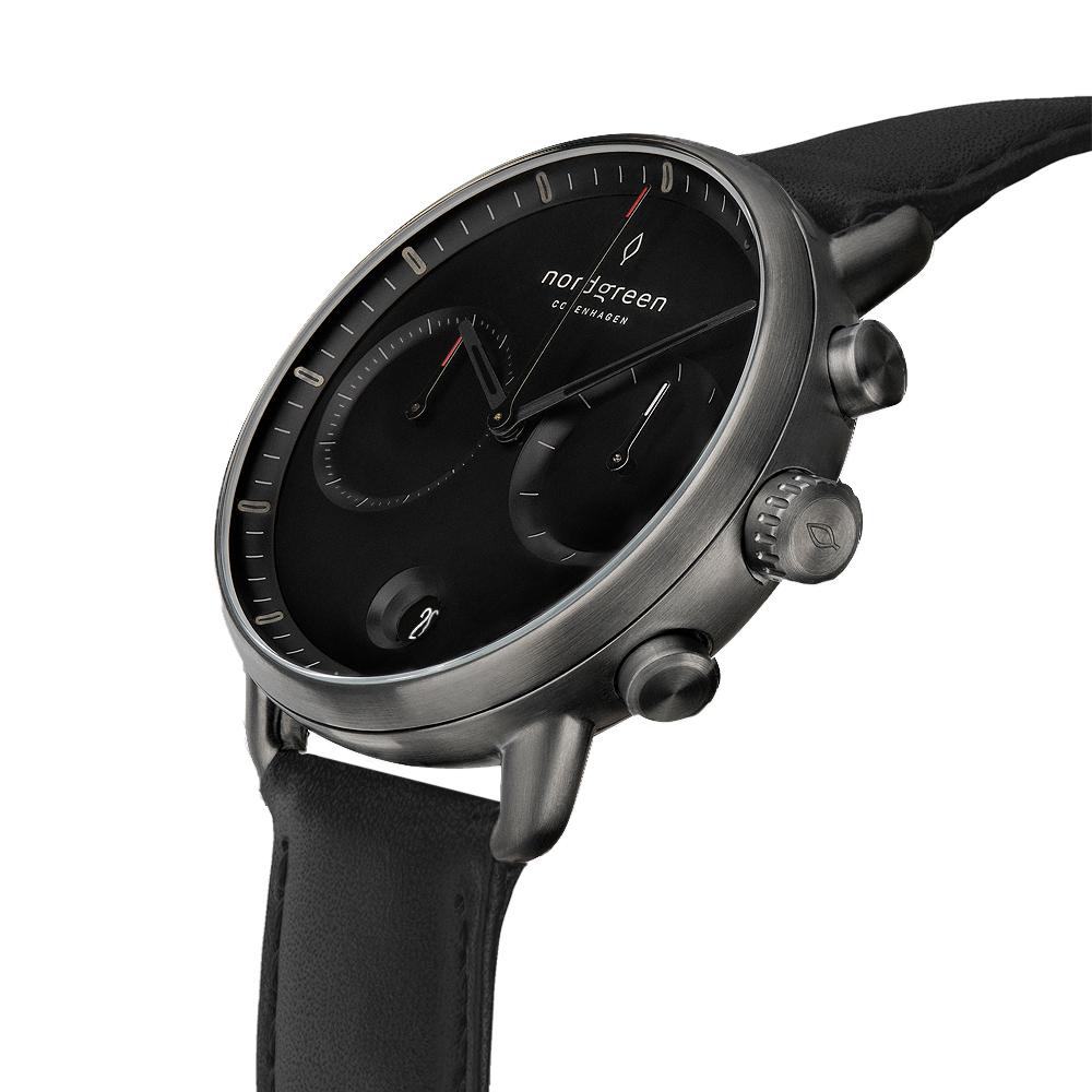 Nordgreen Pioneer Men's Watch Chronograph PI42GMLEBLBL - Watches & Crystals