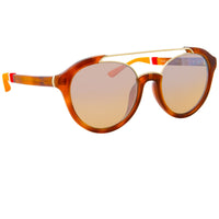 Thumbnail for Orlebar Brown Sunglasses Oval Amber Tortise Shell with Orange Lenses OB42C3SUN - Watches & Crystals