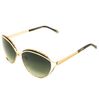 Thumbnail for Oscar De La Renta Sunglasses Oval Frame Gold Amber With Green Graduated Lenses Category 3 ODLR61C1SUN - Watches & Crystals