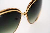 Thumbnail for Oscar De La Renta Sunglasses Oval Frame Gold Amber With Green Graduated Lenses Category 3 ODLR61C1SUN - Watches & Crystals