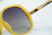 Thumbnail for Oscar De La Renta Sunglasses Oversized Frame Beige Enamel Arms and Grey Lenses - ODLR22C4SUN - Watches & Crystals