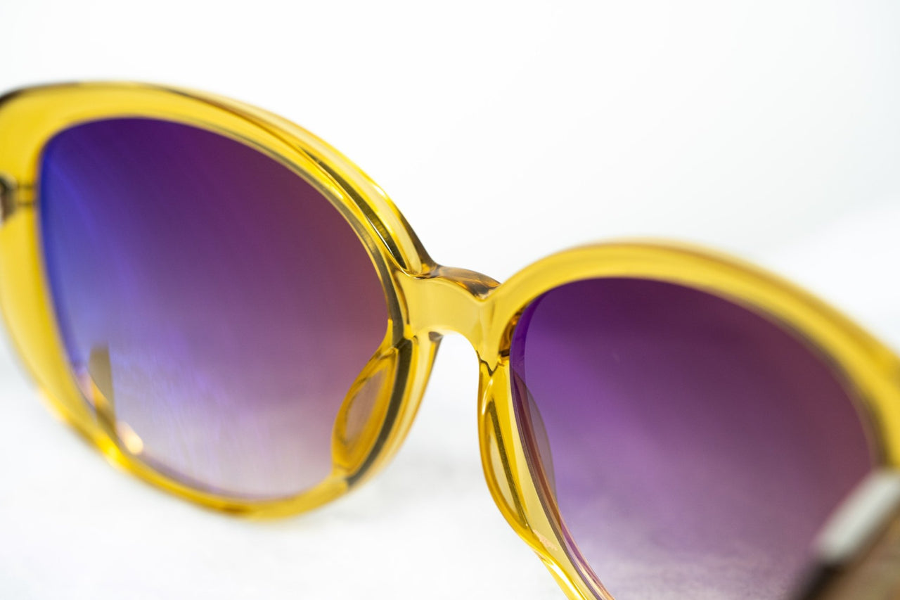 Oscar De La Renta Sunglasses Oversized Frame Dandelion and Grey Lenses - ODLR47C5SUN - Watches & Crystals