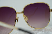 Thumbnail for Oscar De La Renta Sunglasses Oversized Frame Gold and Purple Lenses Category 3 - ODLR32C1SUN - Watches & Crystals