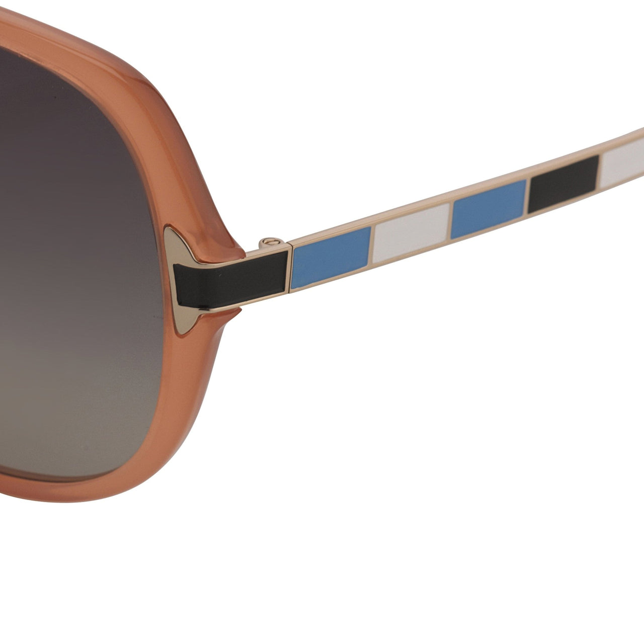Oscar De La Renta Sunglasses Oversized Frame Orange Enamel Arms and Grey Lenses - ODLR22C5SUN - Watches & Crystals
