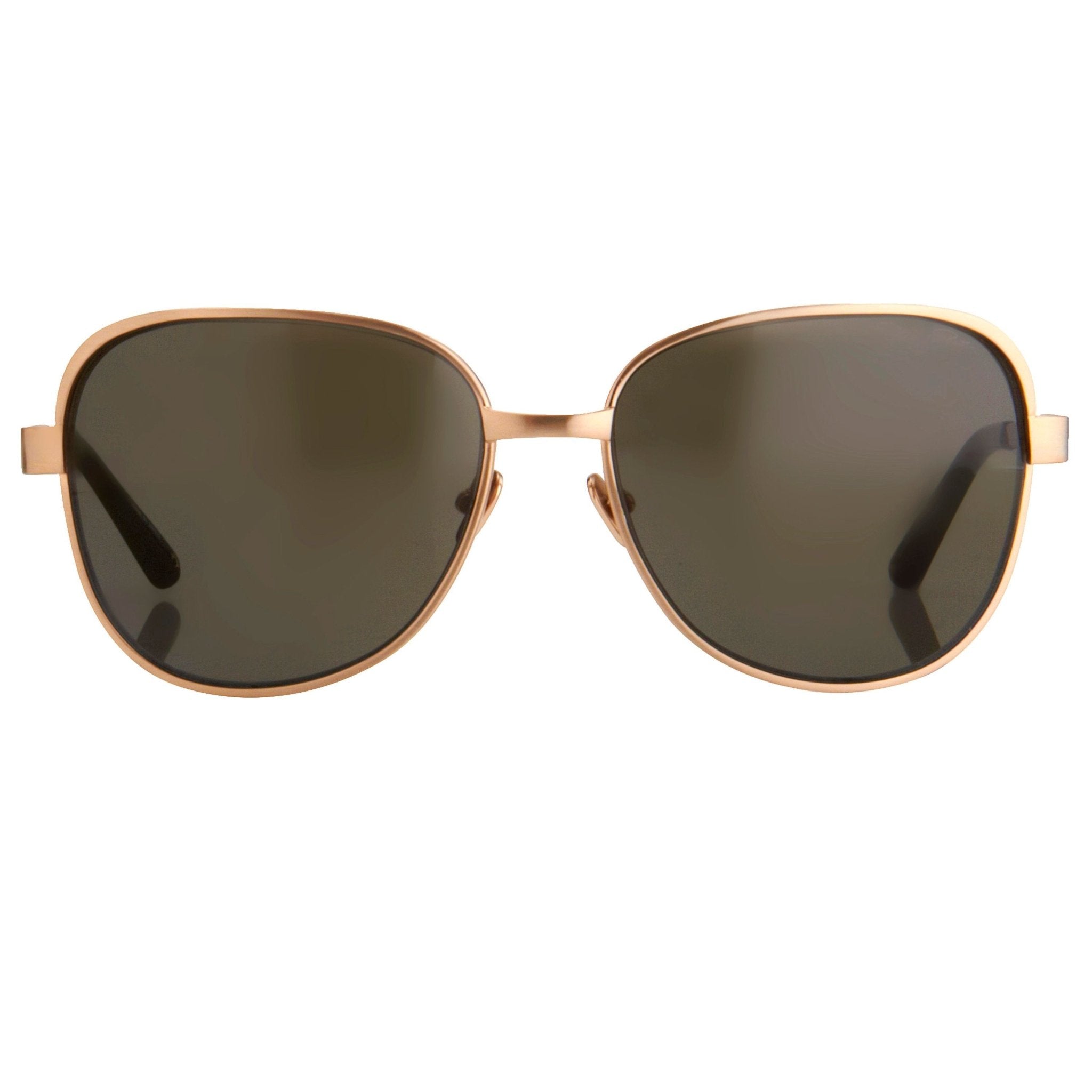 Oscar De La Renta Sunglasses Oversized Frame Rose Gold and Green Lenses Category 3 - ODLR32C2SUN - Watches & Crystals