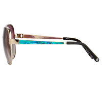 Thumbnail for Oscar De La Renta Sunglasses Oversized Frame Silver and Grey Lenses - ODLR32C3SUN - Watches & Crystals