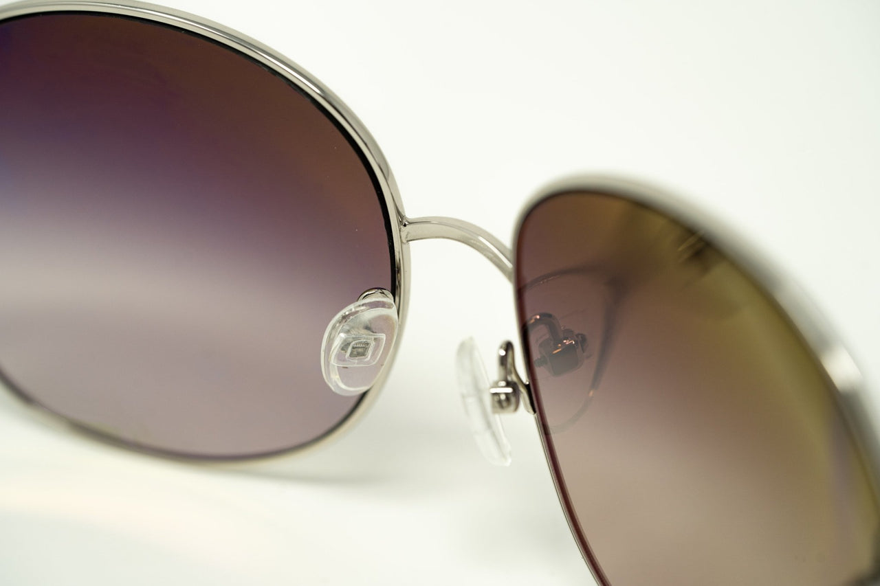 Oscar De La Renta Sunglasses Oversized Frame Silver White and Grey Lenses - ODLR54C3SUN - Watches & Crystals