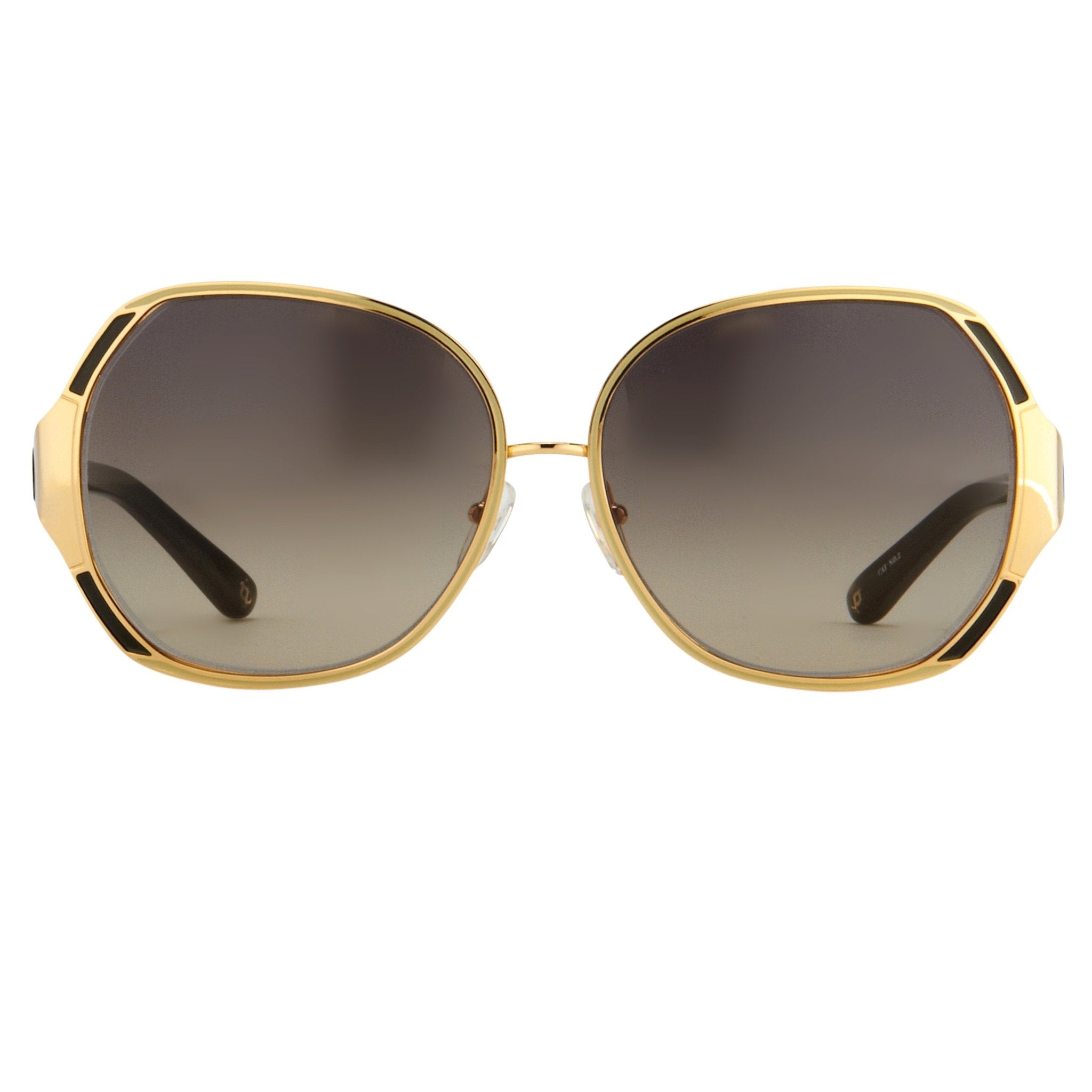 Oscar De La Renta Sunglasses Oversized Frame Yellow Gold and Grey Lenses - ODLR49C1SUN - Watches & Crystals