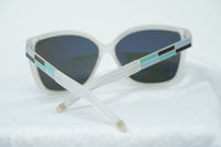 Thumbnail for Oscar De La Renta Sunglasses Oversized White Enamel Arms and Green Lenses - ODLR21C6SUN - Watches & Crystals