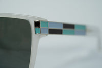 Thumbnail for Oscar De La Renta Sunglasses Oversized White Enamel Arms and Green Lenses - ODLR21C6SUN - Watches & Crystals