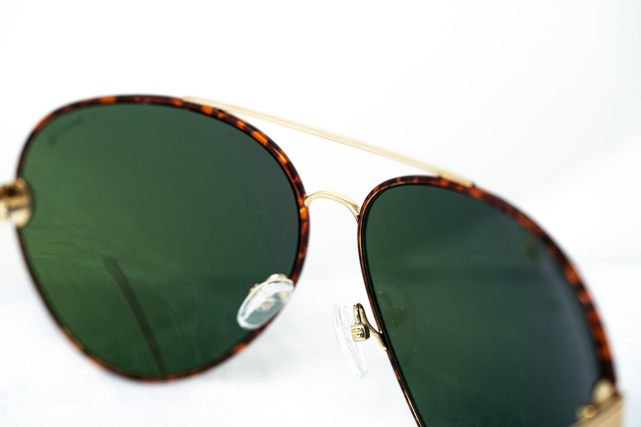 Oscar De La Renta Unisex Sunglasses Amber with Green Lenses - ODLR59C1SUN - Watches & Crystals