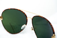 Thumbnail for Oscar De La Renta Unisex Sunglasses Amber with Green Lenses - ODLR59C1SUN - Watches & Crystals