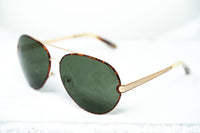 Thumbnail for Oscar De La Renta Unisex Sunglasses Amber with Green Lenses - ODLR59C1SUN - Watches & Crystals