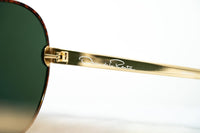 Thumbnail for Oscar De La Renta Unisex Sunglasses Amber with Green Lenses - ODLR59C1SUN - Watches & Crystals