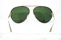 Thumbnail for Oscar De La Renta Unisex Sunglasses Amber with Green Lenses - ODLR59C1SUN - Watches & Crystals