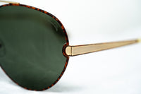 Thumbnail for Oscar De La Renta Unisex Sunglasses Amber with Green Lenses - ODLR59C1SUN - Watches & Crystals