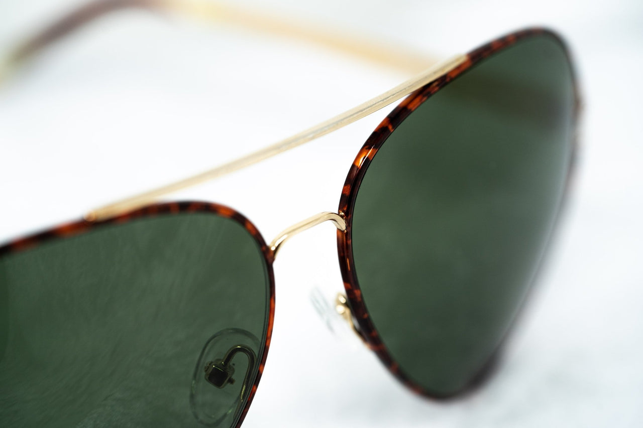 Oscar De La Renta Unisex Sunglasses Amber with Green Lenses - ODLR59C1SUN - Watches & Crystals