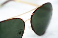 Thumbnail for Oscar De La Renta Unisex Sunglasses Amber with Green Lenses - ODLR59C1SUN - Watches & Crystals