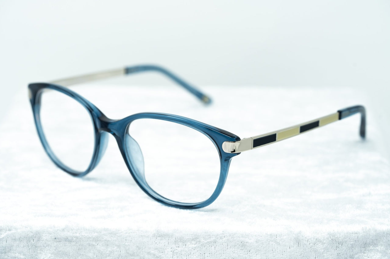 Oscar De La Renta Women Eyeglasses Multicolour Enamel Oval Blue and Clear Lenses - ODLR39C3OPT - Watches & Crystals