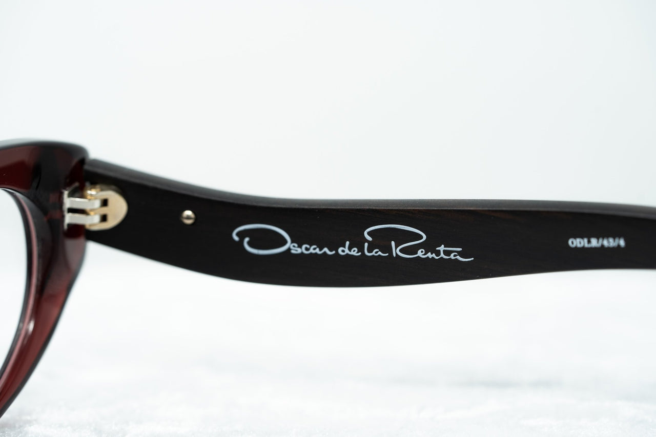 Oscar De La Renta Women Eyeglasses Oval Sandalwood Ruby and Clear Lenses - ODLR43C4OPT - Watches & Crystals