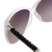 Thumbnail for Oscar De La Renta Women Sunglasses Beads Oversized Frame Ivory and Grey Lenses - ODLR31C3SUN - Watches & Crystals