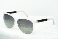 Thumbnail for Oscar De La Renta Women Sunglasses Beads Oversized Frame Ivory and Grey Lenses - ODLR31C3SUN - Watches & Crystals