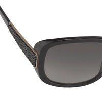 Thumbnail for Oscar De La Renta Women Sunglasses Crystals Oversized Frame Black and Grey Graduated Lenses - ODLR64C1SUN - Watches & Crystals