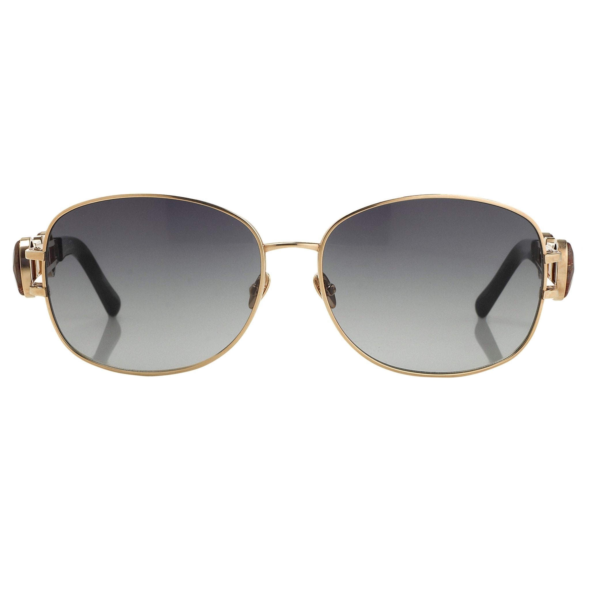 Oscar De La Renta Women Sunglasses Gemstones Oval Rose Gold and Grey Lenses - ODLR8C3SUN - Watches & Crystals