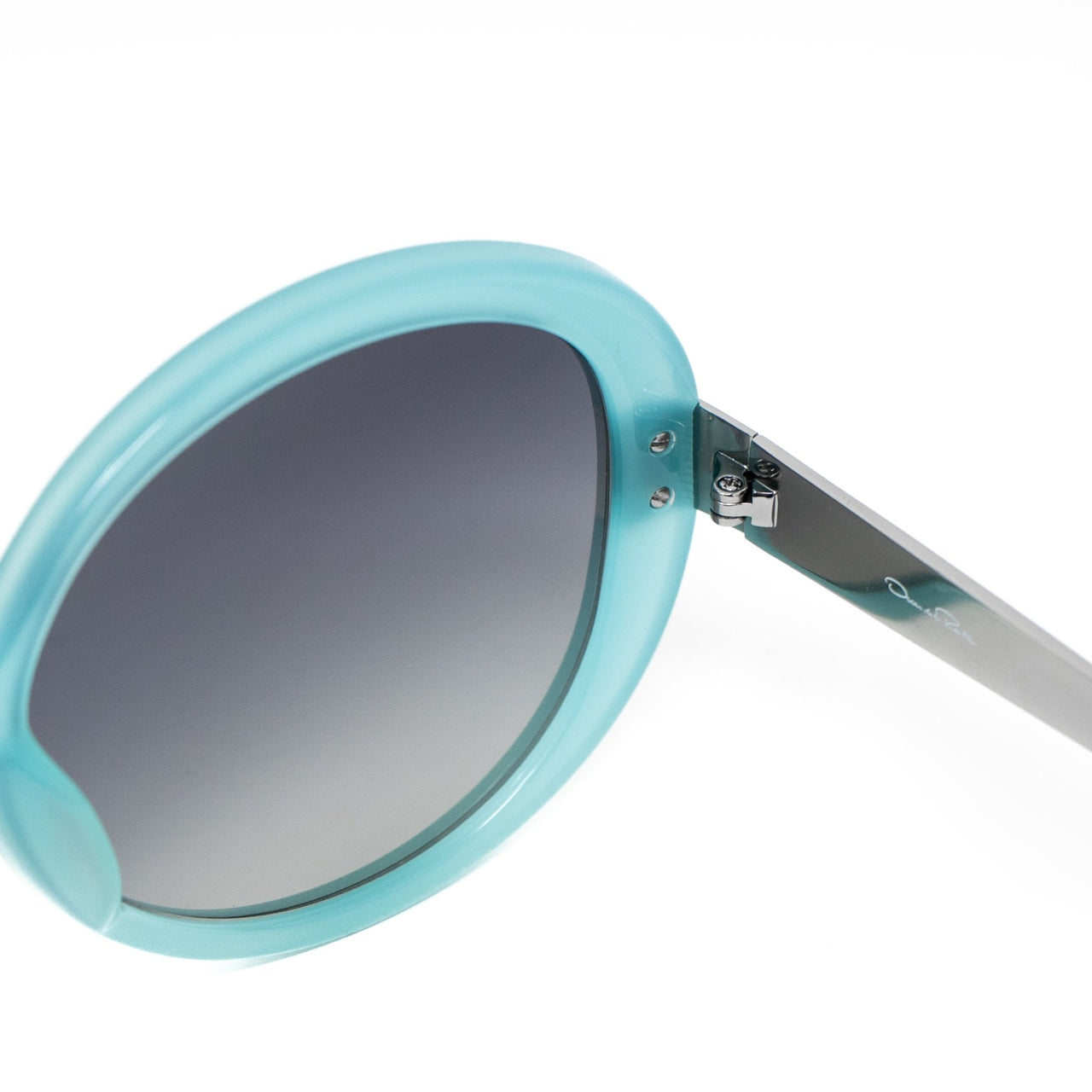 Oscar De La Renta Women Sunglasses Mother of Pearl Oversized Frame Aqua and Grey Lenses - ODLR5C7SUN - Watches & Crystals