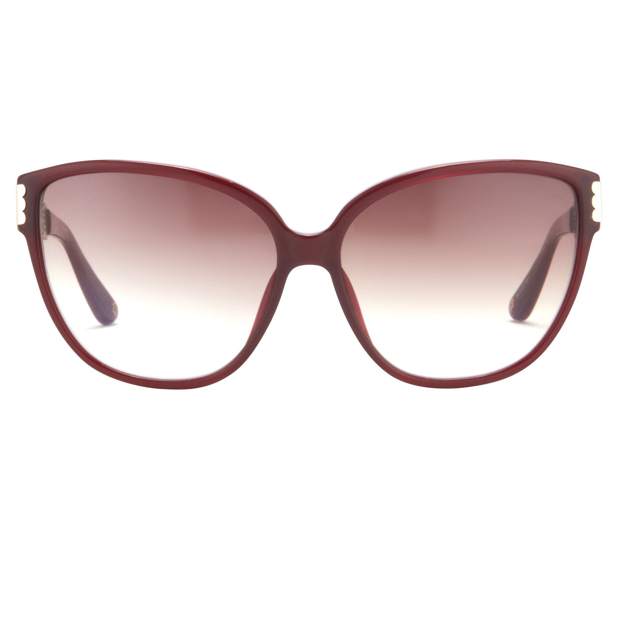 Oscar De La Renta Women Sunglasses Oval Deep Red with Brown Graduated Lenses - ODLR52C4SUN - Watches & Crystals
