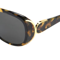 Thumbnail for Oscar De La Renta Women Sunglasses Oversized Frame Dark Tortoise Shell with Grey Lenses - ODLR55C2SUN - Watches & Crystals