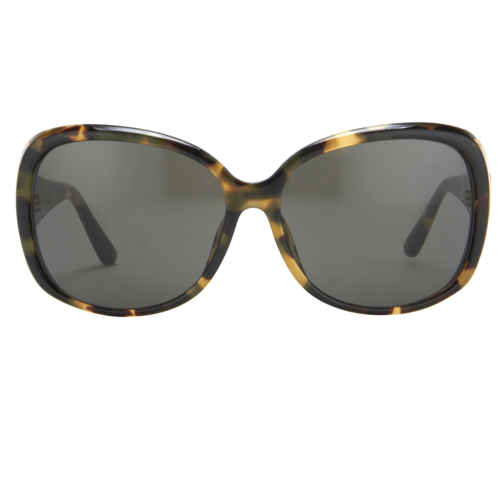 Oscar De La Renta Women Sunglasses Oversized Frame Dark Tortoise Shell with Grey Lenses - ODLR55C2SUN - Watches & Crystals