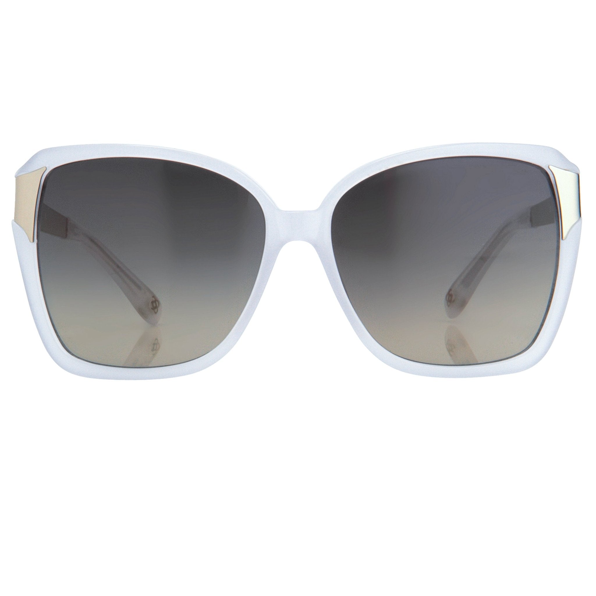 Oscar De La Renta Women Sunglasses Oversized Frame Ivory with Grey Lenses - ODLR27C3SUN - Watches & Crystals
