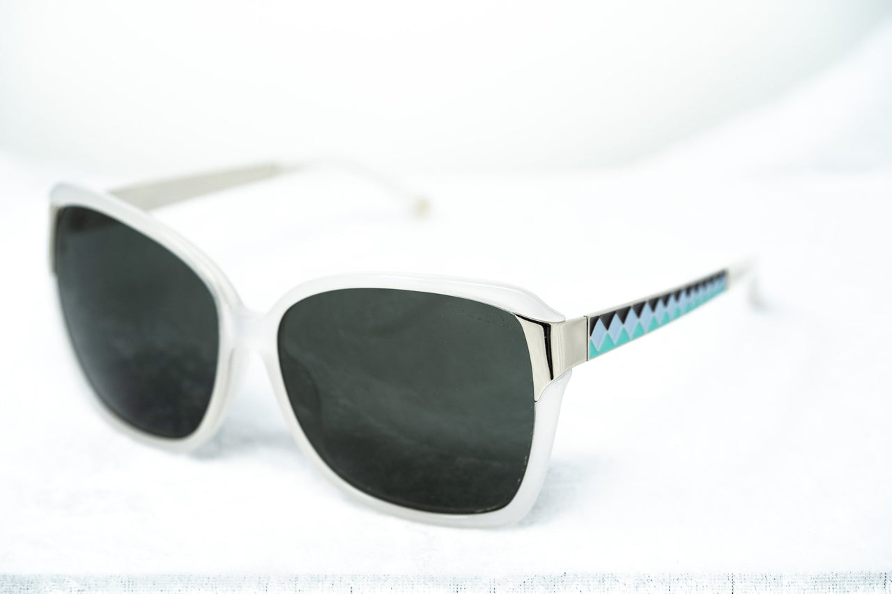 Oscar De La Renta Women Sunglasses Oversized Frame Ivory with Grey Lenses - ODLR27C3SUN - Watches & Crystals