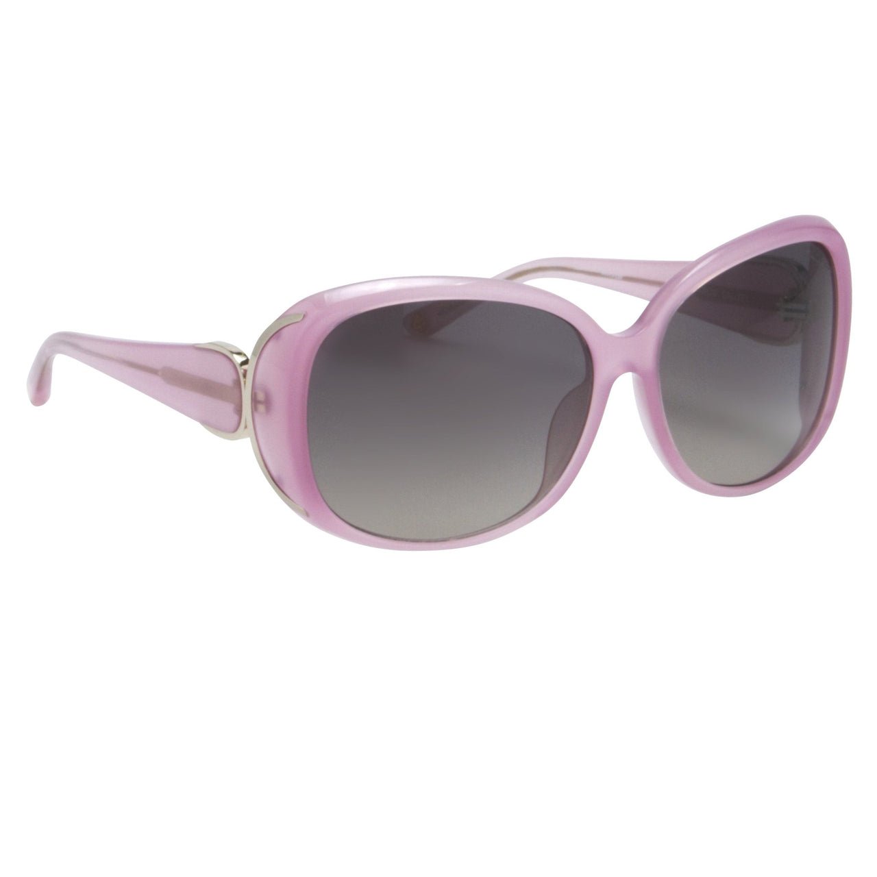 Oscar De La Renta Women Sunglasses Oversized Frame Pink Light Gold and Dark Grey Lenses - ODLR55C6SUN - Watches & Crystals