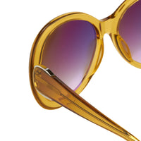Thumbnail for Oscar De La Renta Women Sunglasses Oversized Frame Yellow and Brown Graduated Lenses - ODLR46C4SUN - Watches & Crystals