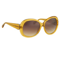 Thumbnail for Oscar De La Renta Women Sunglasses Oversized Frame Yellow and Brown Graduated Lenses - ODLR46C4SUN - Watches & Crystals