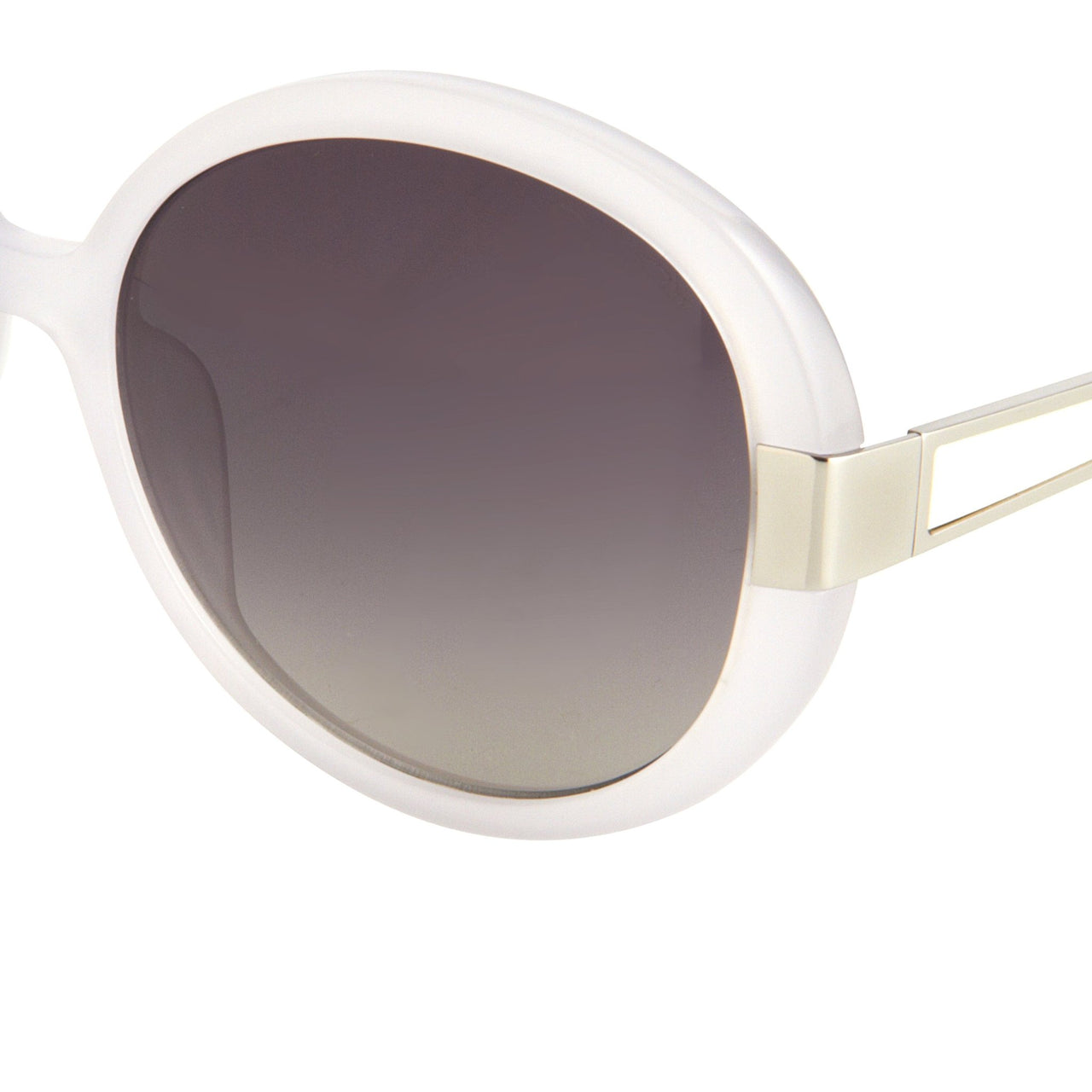 Oscar De La Renta Women Sunglasses Round Ivory White Mother of Pearl and Grey Lenses - ODLR5C8SUN - Watches & Crystals