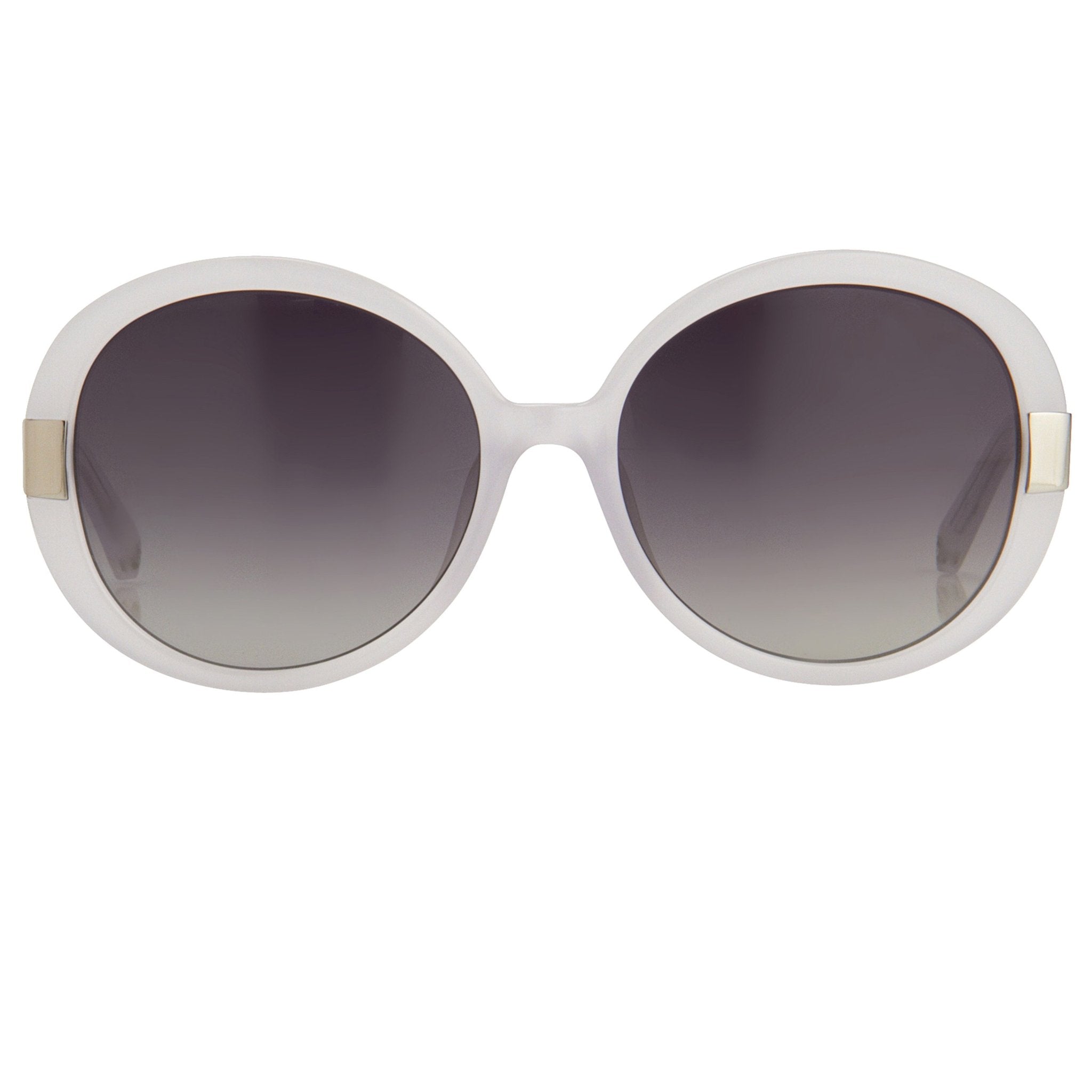 Oscar De La Renta Women Sunglasses Round Ivory White Mother of Pearl and Grey Lenses - ODLR5C8SUN - Watches & Crystals