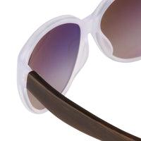 Thumbnail for Oscar De La Renta Women Sunglasses Sandalwood Oval Ivory and Grey Lenses - ODLR30C3SUN - Watches & Crystals